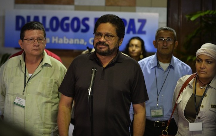 ‘Iván Márquez’, integrante de la delegación de las FARC en La Habana. (Adalberto ROQUE/ARGAZKI PRESS)