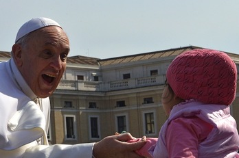 El papa Francisco, durante la audiencia pública de este miércoles. (Alberto PIZZOLI/AFP PHOTO)