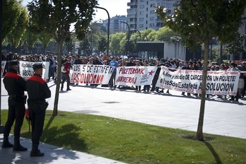 Concentración en solidaridad con los piqueteros de Iruñea. (Iñigo URIZ/ARGAZKI PRESS)