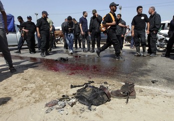 La aviación israelí ha atacado una motocicleta en el norte de Gaza. (Mohamed ABED/AFP PHOTO)