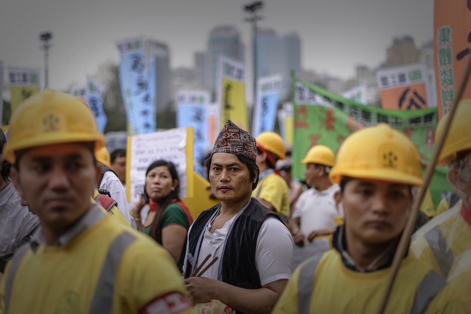 <strong>Hong Kong</strong>-en Nepaleko langile etorkinak protestan. (Phillipe LOPEZ / AFP)