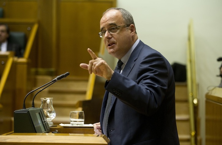 Joseba Egibar ha centrado su intervención en criticar al PSE. (Raúl BOGAJO/ARGAZKI PRESS)