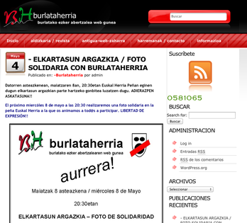 Burlataherria.org webgunea. 