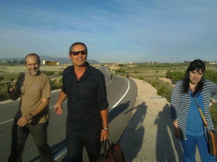 Edu Perez de Anuzita, Murtziako espetxetik atera ondoren. (@zorroztarrie)