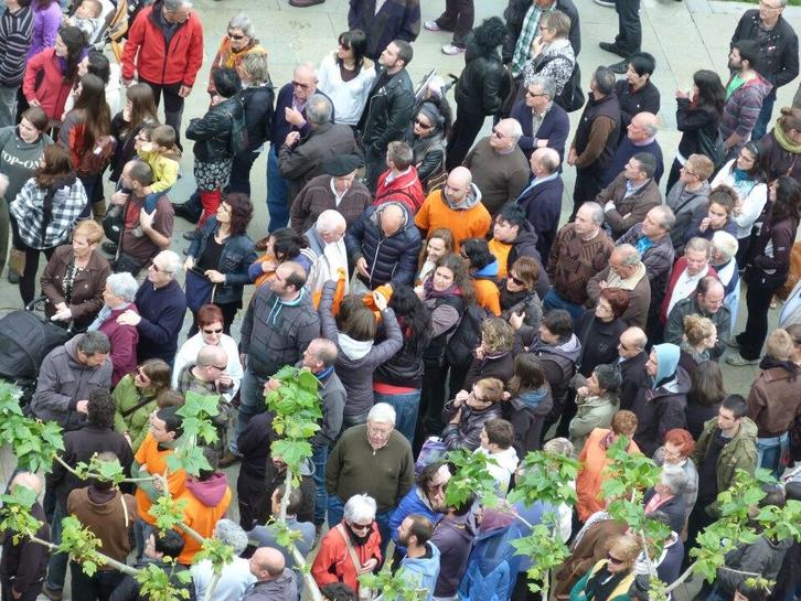 Herritarrek Urtza Alkorta babestu dute manifestazioan zehar. (Aske Gunea via twitter)