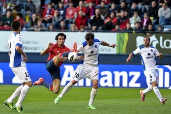 Un lance del encuentro entre Osasuna y el Getafe. (Iñigo URIZ/ARGAZKI PRESS)