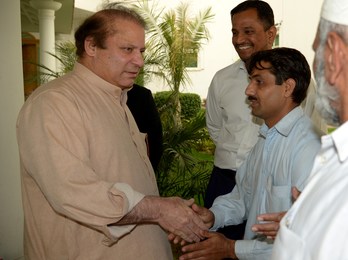 Nawas Sharif se convertirá probablemente en el nuevo primer ministro de Pakistán.  (AFP)