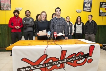 Iñigo Gogoan herri ekimenak Bilbon egin du agerraldia. (Jon HERNAEZ/ARGAZKI PRESS)