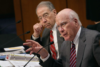 El jefe de la Comisión Judicial del Senado, Patrick Leahy. (Chip SOMODEVILLA/AFP PHOTO)