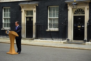 David Cameron se ha dirigido a los medios en su residencia oficial en Downing Street. (Leon NEAL/AFP)