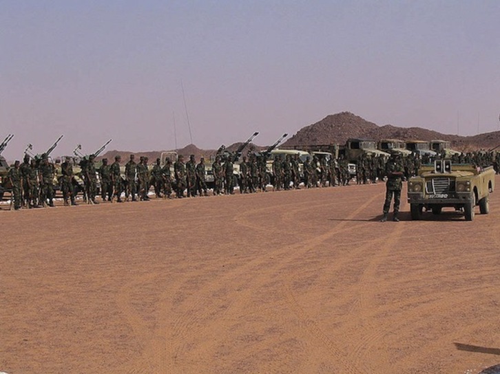 Imagen de archivo de tropas del Frente Polisario en los territorios liberados cercanos a Tifariti. (SAHARAUIAK)