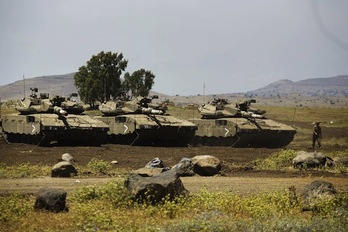 Tanques del Ejército israelí. (AFP PHOTO)