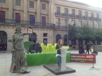 EH Bilduk Iruñean egin duen agerraldiaren irudia. (NAIZ.INFO)