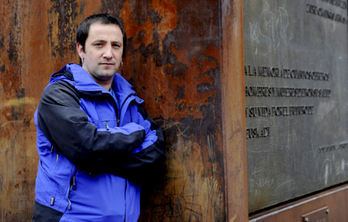 Aingero Azpiolea, integrante del colectivo de desempleados de Sestao. (Marisol RAMIREZ/ARGAZKI PRESS)