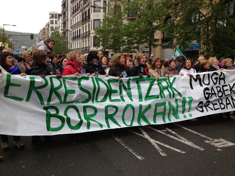 Erresidentzietako langileak ere Donostian izan dira. (@GREBADONOSTI)