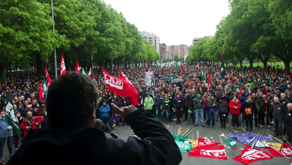La marcha de Iruñea ha terminado en Antoniutti. (Idoia ZABALETA/ARGAZKI PRESS)