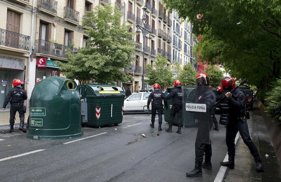 Al término de la marcha se han registrado incidentes. (Idoia ZABALETA/ARGAZKI PRESS) Al término de la marcha se han registrado incidentes. (Idoia ZABALETA/ARGAZKI PRESS)