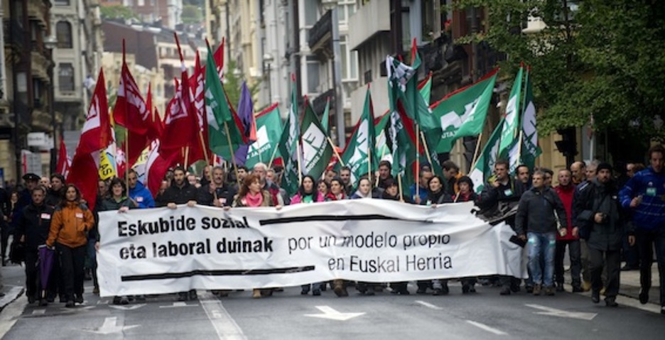 Manifestazioaren burua. (Juan Carlos RUIZ/ARGAZKI PRESS)
