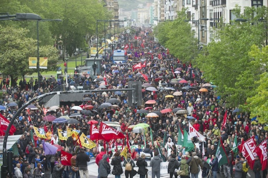 Jende andana bildu du manifestazioak. (Jon URBE/ARGAZKI PRESS)