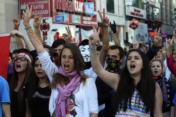 Protesta en las calles de Ankara. (Adem ALTAN/AFP PHOTO)
