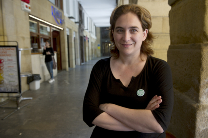 Ada Colau, hasta hoy portavoz de la Plataforma de Afectados por la Hipoteca (PAH). (Jon URBE/ARGAZKI PRESS)
