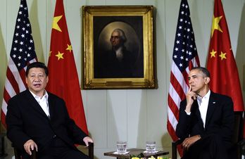 Obama y Xi durante la reunión. (Jewel SAMAD / AFP)