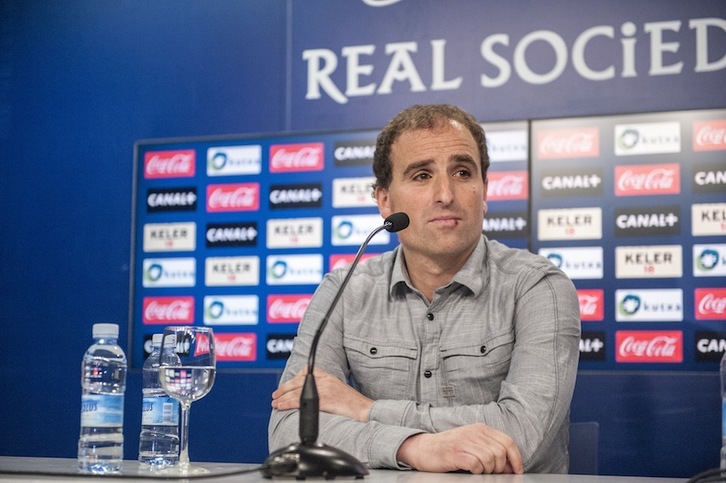 Jagoba Arrasate, durante una comparecencia. (Gorka RUBIO/ARGAZKI PRESS)