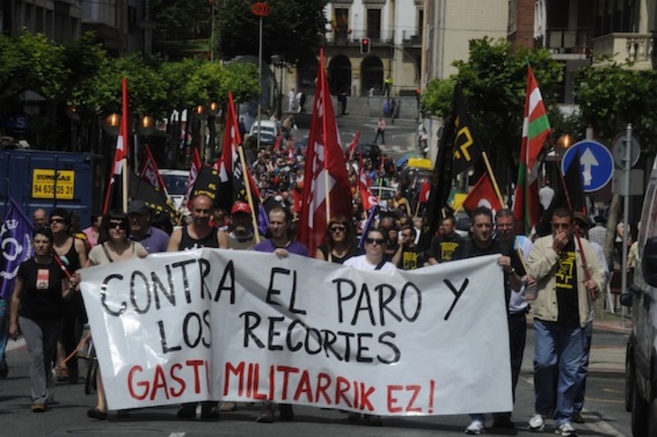 Marcha de Ezkerraldea contra el paro y los recortes. (ARGAZKI PRESS)