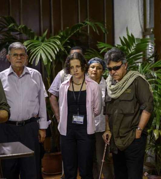 Una delegación de las FARC, la semana pasada en La Habana. (Adalberto ROQUE/AFP)
