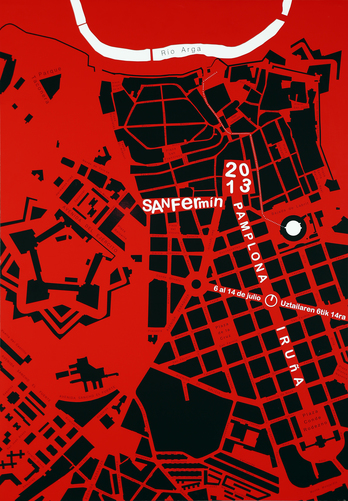 Cartel anunciante de los sanfermines de 2013. (NAIZ.INFO)