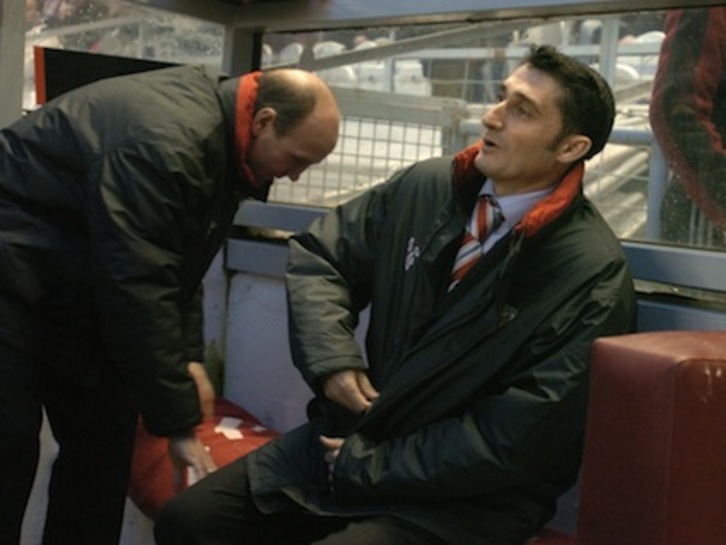 Ernesto Valverde, durante su época como entrebador del Athletic. (Luis JAUREGIALTZO/ARGAZKI PRESS)