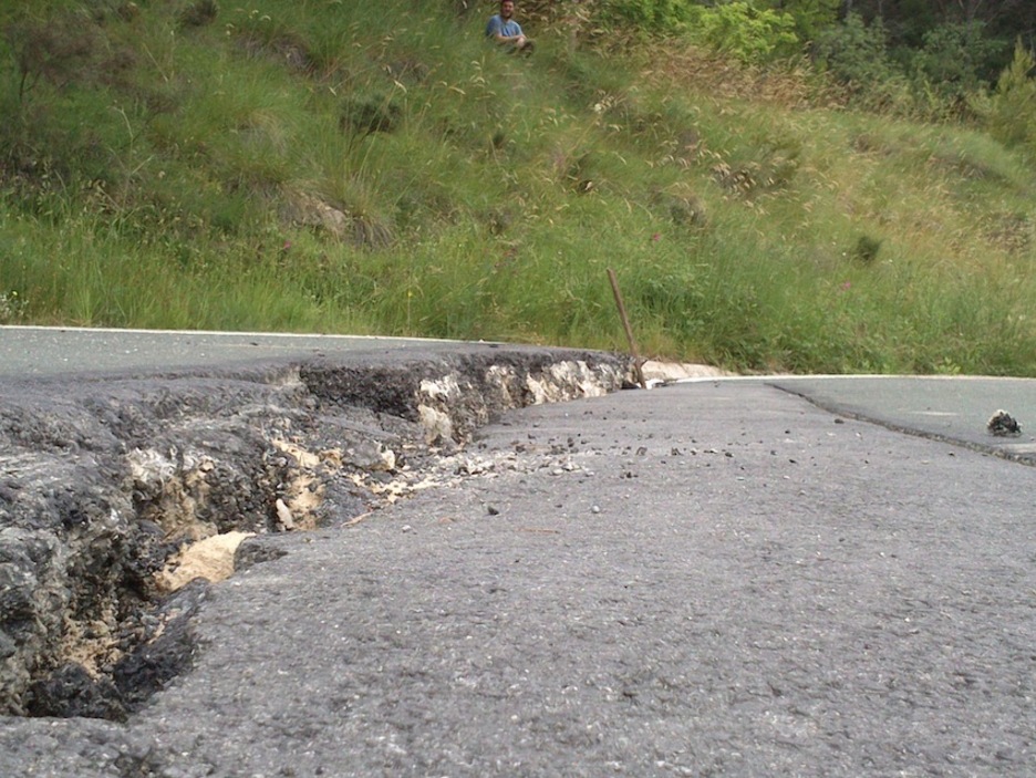 El lugar coincide con el extremo este del deslizamiento reactivado el año pasado que provocó los desalojos de febrero. (‘Yesa+no’)