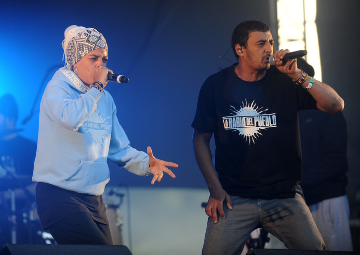 Kenny Arkana rap abeslaria Lekornen. (Gaizka IROZ)