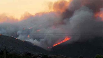 Incendio forestal en el que han fallecido 19 bomberos. (AFP)