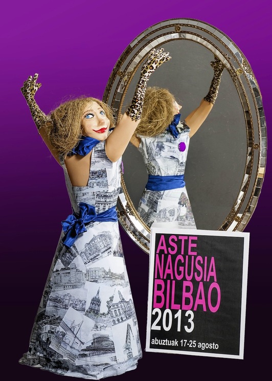 Aurtengo Bilboko Aste Nagusia iragarriko duen kartela. (Eduardo ALONSO)