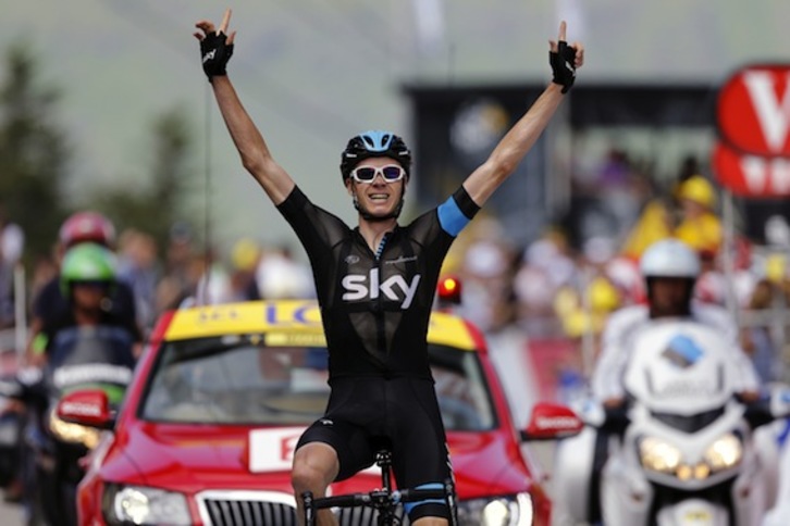 Chris Froomek etapa ikusgarria burutu du. (Jeff PACHOUD/AFP PHOTO)