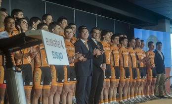 Presentación de Euskaltel, en enero pasado. (Luis JAUREGIALTZO/ARGAZKI PRESS)