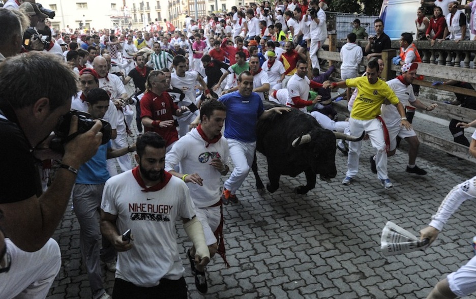 Los toros de Victoriano del Río han protagonizado una rapidísima carrera. (Jagoba MANTEROLA/ARGAZKI PRESS)