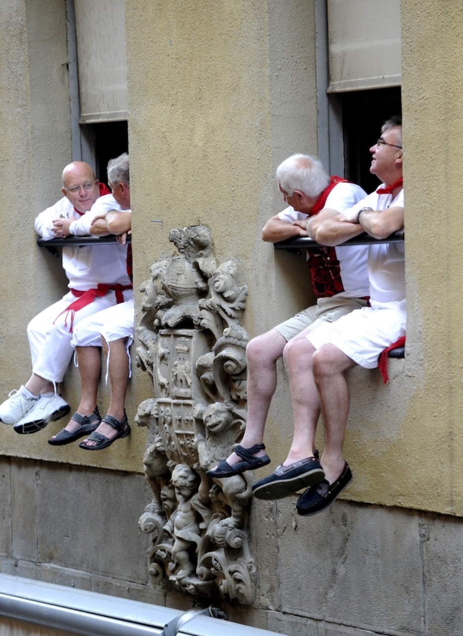 Importante coger un buen sitio. (Juanan RUIZ/ARGAZKI PRESS)