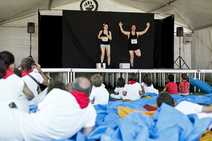 Haurrentzako antzerkia Jaigunean iazko sanferminetan. (Iñigo URIZ/ARGAZKI PRESS)