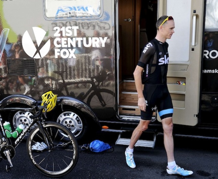 El líder de la clasificación general, Chris Froome. (Jean-Sebastien EVRARD/AFP)