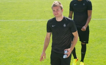 Illarramendi, goizean, Zubietako entrenamenduan. (Andoni CANELLADA/ARGAZKI PRESS)