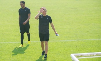 Asier Illarramendi se entrenó ayer en las instalaciones de Zubieta. (Andoni CANELLADA/ARGAZKI PRESS)