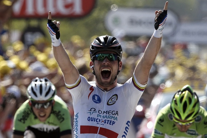 Mark Cavendish, helmugan. (Pascal GUYOT/AFP)