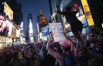 Manifestación que se ha llevado a cabo en Nueva York. (Mario TAMA/AFP)