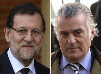 El extesorero del PP Luis Bárcenas, a su entrada a los juzgados. (Pierre-Philippe MARCOU/AFP)