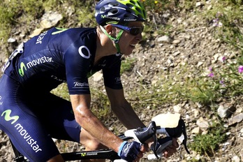 Rui Costa ha conseguido la etapa tras culminar una larga escapada en solitario. (Pascal GUYOT/AFP)