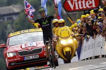 Rui Costa, helmugara iritsi den unean. (Jeff PACHOUD/AFP)
