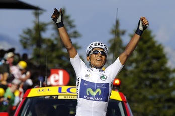 Quintana, Le Semnozen, garaipena ospatzen. (Pascal GUYOT/AFP)