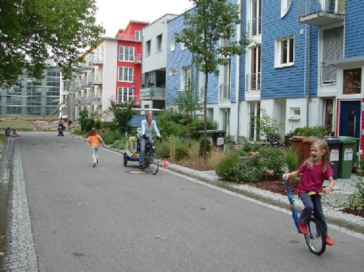 Un rincón de Vauban, en Freiburg, Alemania.